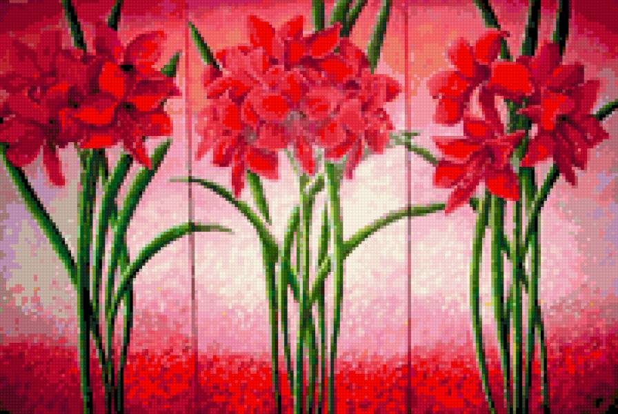 flowers - triptic - предпросмотр