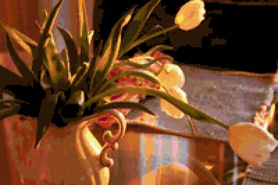 golden tulips - flowers - предпросмотр