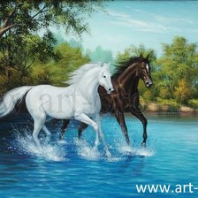 Схема вышивки «лошади»