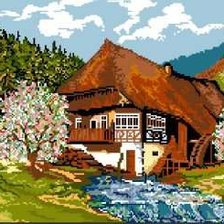 Схема вышивки «cottage»