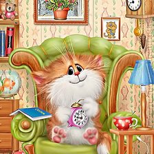 Схема вышивки «кот»