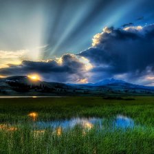 Схема вышивки «закат»