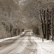 Схема вышивки «Зимняя дорога»
