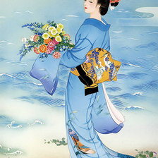 Схема вышивки «Девушка»