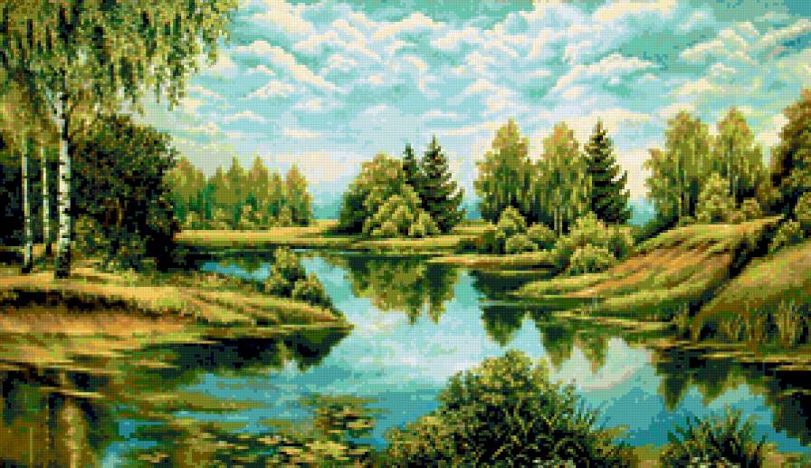 летний пейзаж - предпросмотр