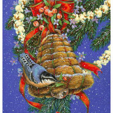 Схема вышивки «Синичка»