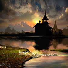 Схема вышивки «На закате»