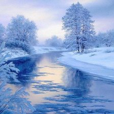 Схема вышивки «Синие дали»