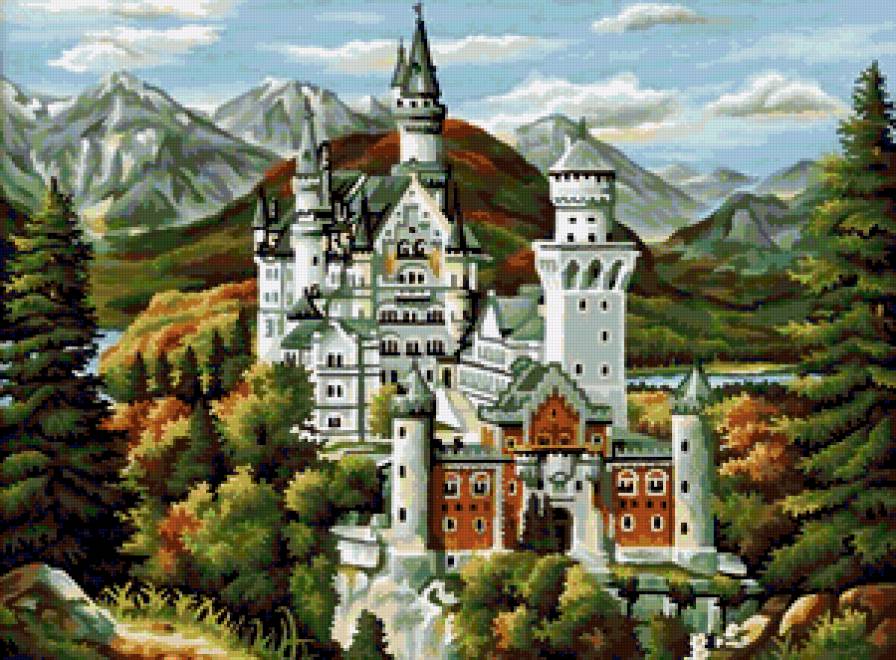 Замок - картина, пейзаж, замок - предпросмотр