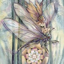 Схема вышивки «Полёт на стрекозе»