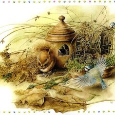 Схема вышивки «У Белочки в гостях»