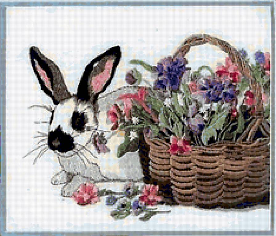 Пасхальный кролик - пушистые комочки, пасха - предпросмотр