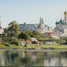 Схема вышивки «Пейзаж, Кострома, Церковь»