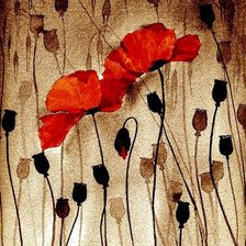 Схема вышивки «мак»