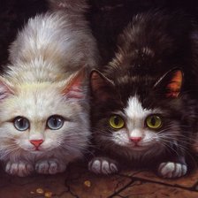 Схема вышивки «кошечки 1»