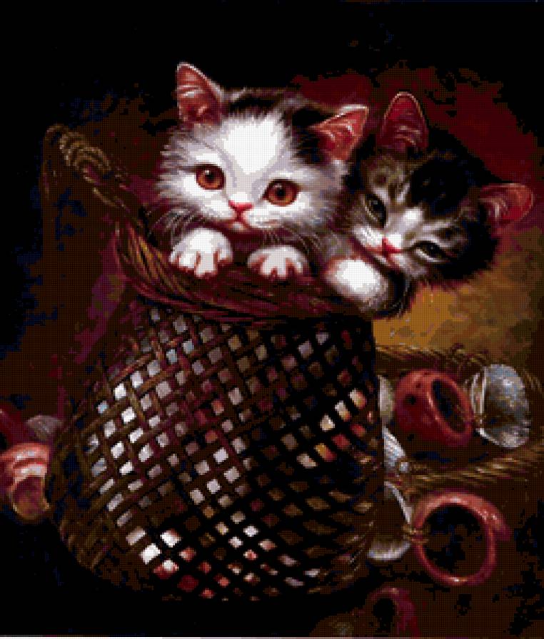 кошечки 2 - животные, картины, кошки - предпросмотр