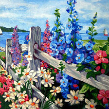 Схема вышивки «летний пейзаж»