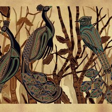 Схема вышивки «птички»