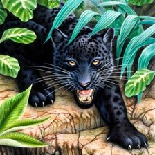 Схема вышивки «пантера»