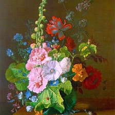 Натюрморт с мальвами