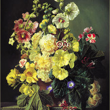 Схема вышивки «Натюрморт с мальвами»