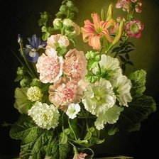 Схема вышивки «Натюрморт с мальвами»