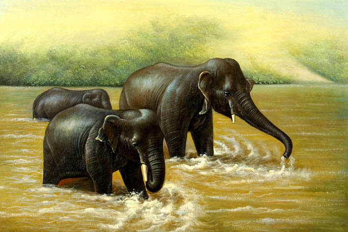 слоны - животные - оригинал