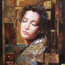 Схема вышивки «Портрет незнакомки»