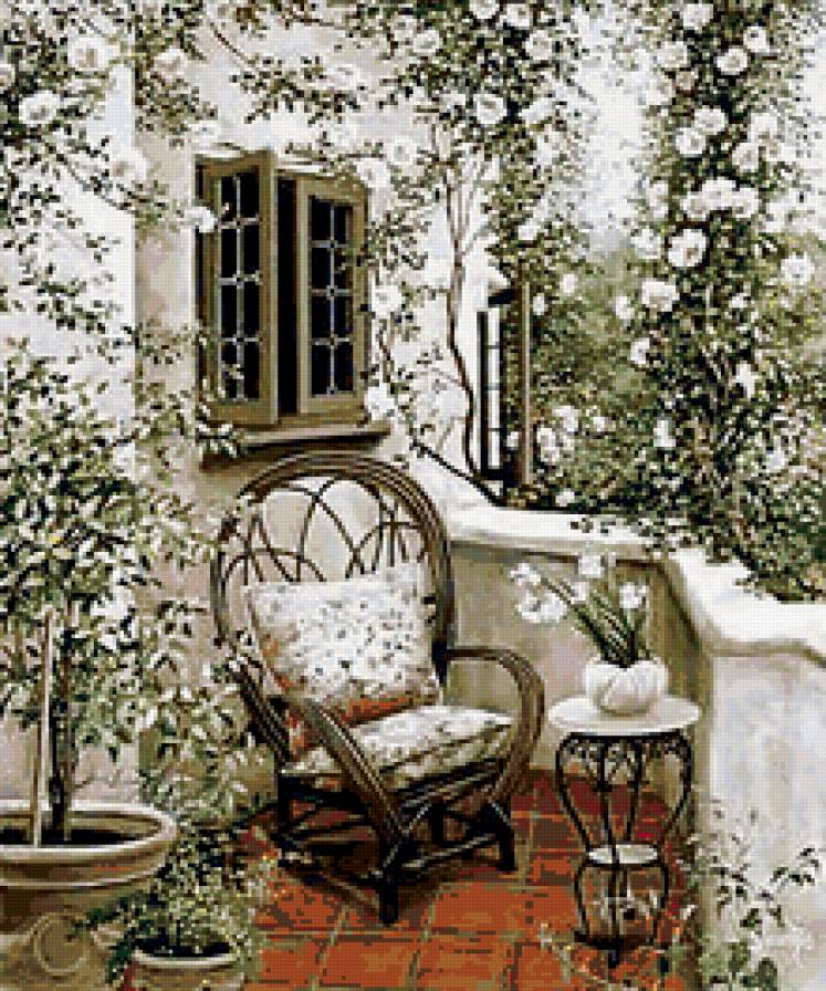 Чудесный уголок - лоджия, кресло, балкон, окно, уголок - предпросмотр