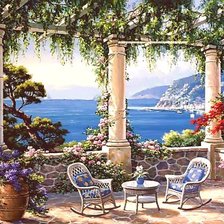 Схема вышивки «Вид на море»