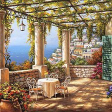 Схема вышивки «Вид на море»