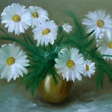 Схема вышивки «Вазочка с ромашками)»
