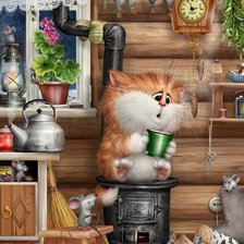 Схема вышивки «Котенок»