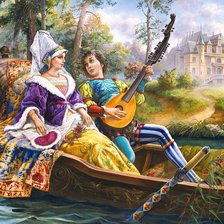 Схема вышивки «прогулка по реке»