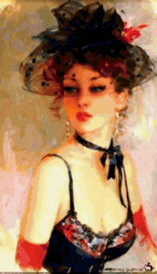 дама в шляпе - женщины - предпросмотр