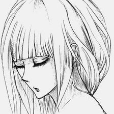 Схема вышивки «аниме девушка»