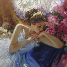 Схема вышивки «спящая девушка»