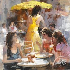 Схема вышивки «кафе»