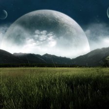 Схема вышивки «луна»