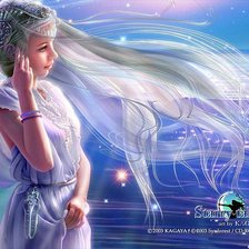 Схема вышивки «девушка у моря»