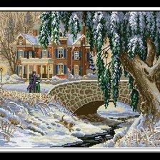 Схема вышивки «пейзаж»