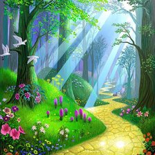 Схема вышивки «Солнечный лес»