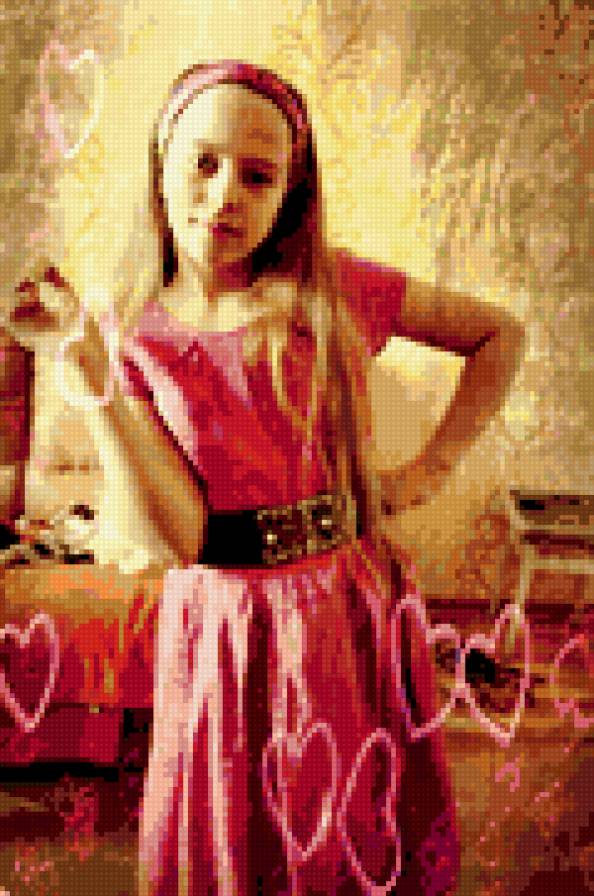 Девчёнка - красотка, с яблоком, милашка, девочка - предпросмотр