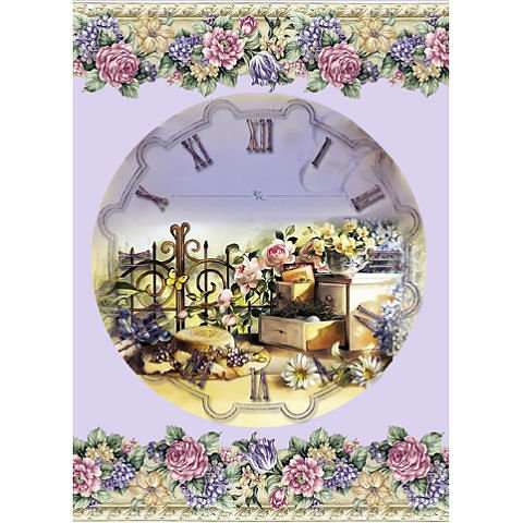 часы - узоры, часы, цветы - оригинал