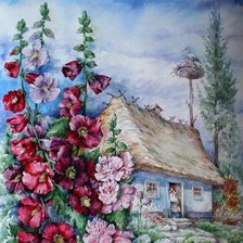 Схема вышивки «летний пейзаж»