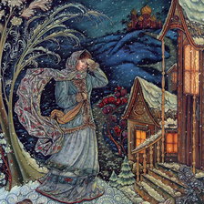 Схема вышивки «зимний вечер»