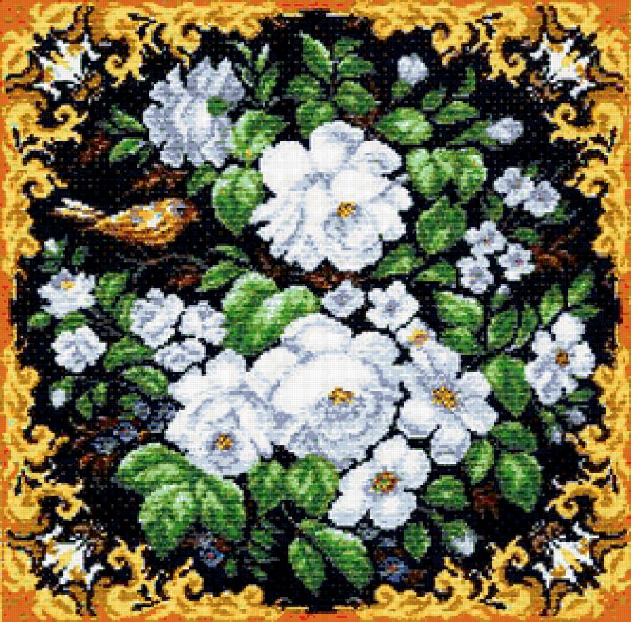 Идея для подушки - цветы, полевые цветы, ромашки - предпросмотр