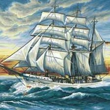 Схема вышивки «парусник»