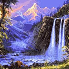 Схема вышивки «водопад»