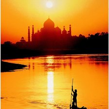 Схема вышивки «Мечеть на закате»